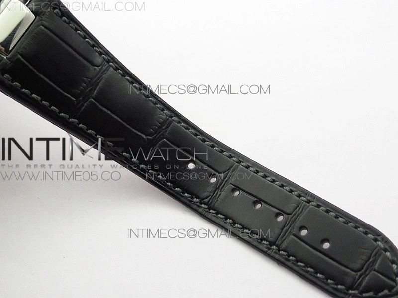 NAUTILUS 5726 SS GRF 1:1 BEST EDITION WHITE DIAL WORKING ANNUAL CALENDARON BLACK LEATHER STARP A.324 V2
